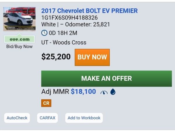 Chevrolet Bolt EV stop sale